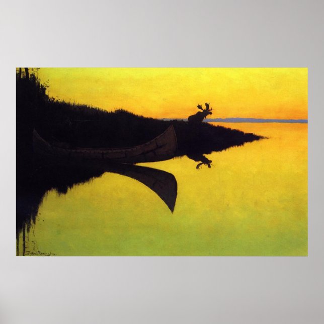 Kommer till anropet ~ Frederic Remington Poster (Framsidan)