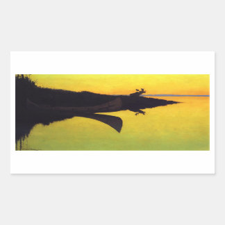 Kommer till anropet ~ Frederic Remington Rektangulärt Klistermärke