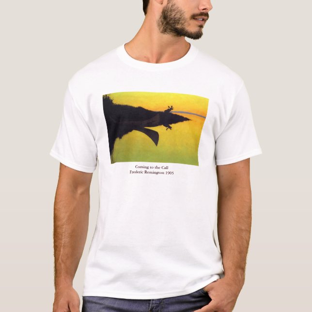 Kommer till anropet ~ Frederic Remington Tee Shirt (Framsida)