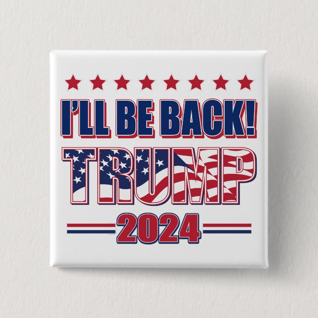 Kommer tillbaka Trump 2024 Knapp (Framsida)