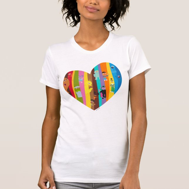 Kommer tillsammans hjärtat t shirt (Framsida)