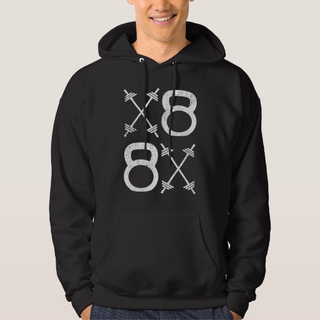 Kommer Träna För Munkar Strössel Retro Hoodie (Framsida)