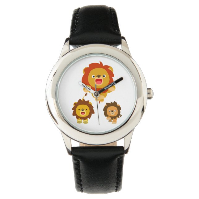 "Kommer!" Tre Cute Tecknad Lejon Watch Armbandsur (Framsida)