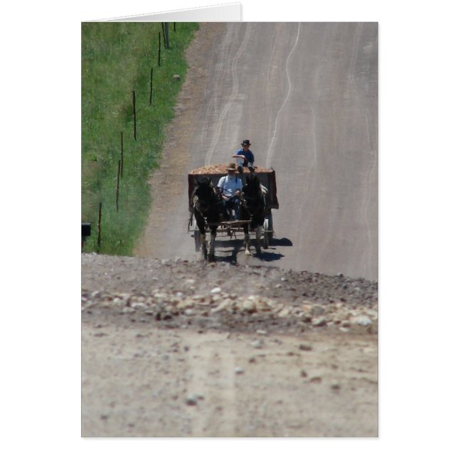 Kommer upp på vägen hälsningskort (Framsidan)