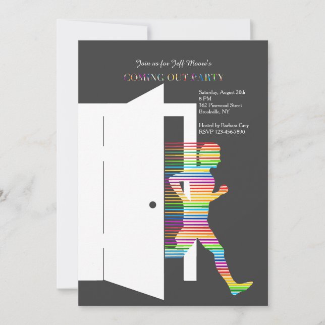 Kommer Ut Ur Dol Invitation Inbjudningar (Framsida)