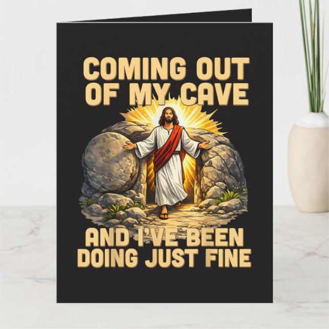 Kommer ut ur min grotta Jesus uppståndelse  Kort (Framsida)