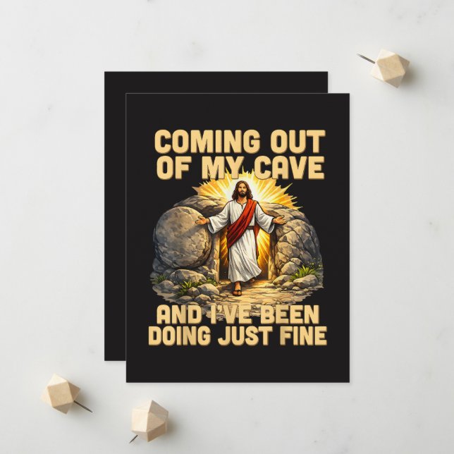Kommer ut ur min grotta Jesus uppståndelse  Meddelande (Fram/Back In Situ)
