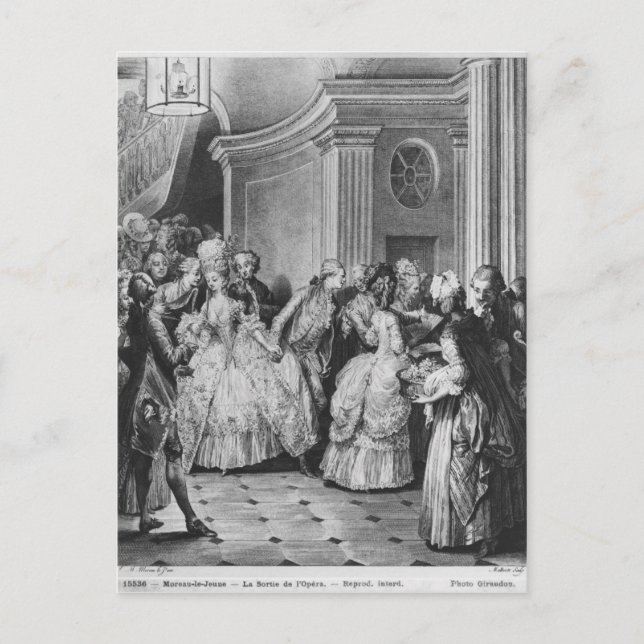 Kommer ut ur operan vykort (Framsida)