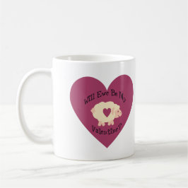Kommer vi att bli min Valentine? Kaffemugg