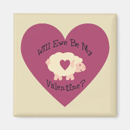 Kommer vi att bli min Valentine? Magnet