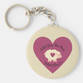 Kommer vi att bli min Valentine? Nyckelring