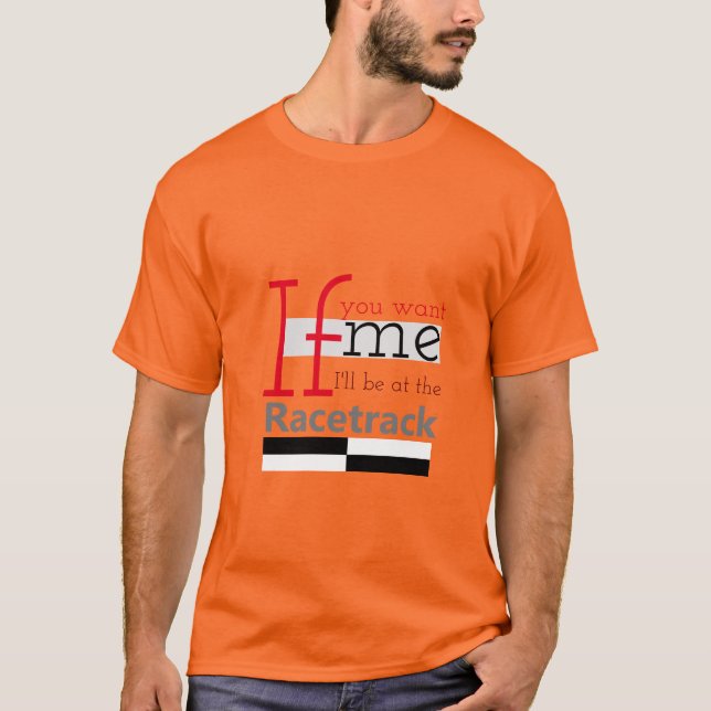 Kommer vid racetrack Personalize T Shirt (Framsida)