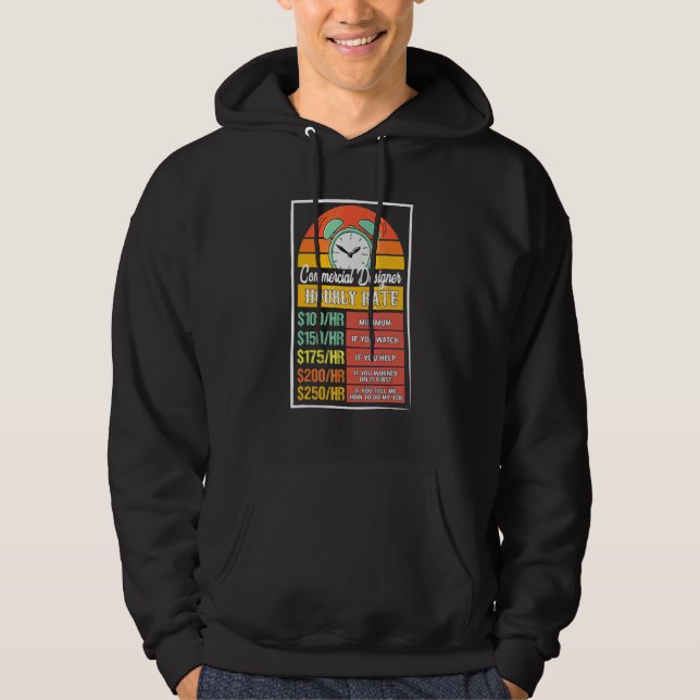 Kommersiell designers timpris-gab hoodie (Framsida)