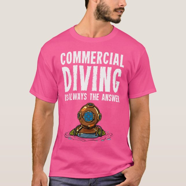 Kommersiell dykare t shirt (Framsida)