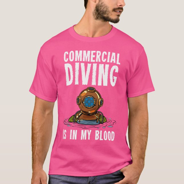 Kommersiell dykare t shirt (Framsida)