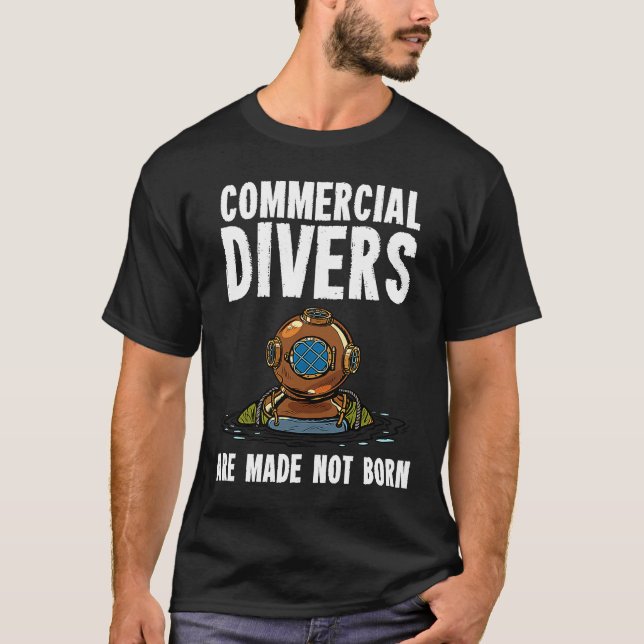Kommersiell dykare t shirt (Framsida)