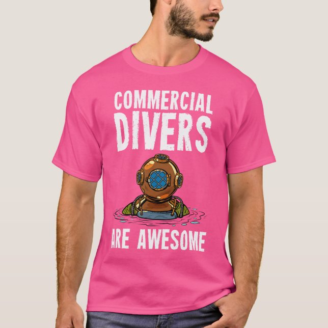 Kommersiell dykare t shirt (Framsida)
