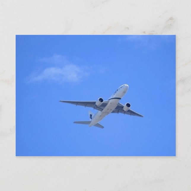 Kommersiell flygplan vykort (Framsida)