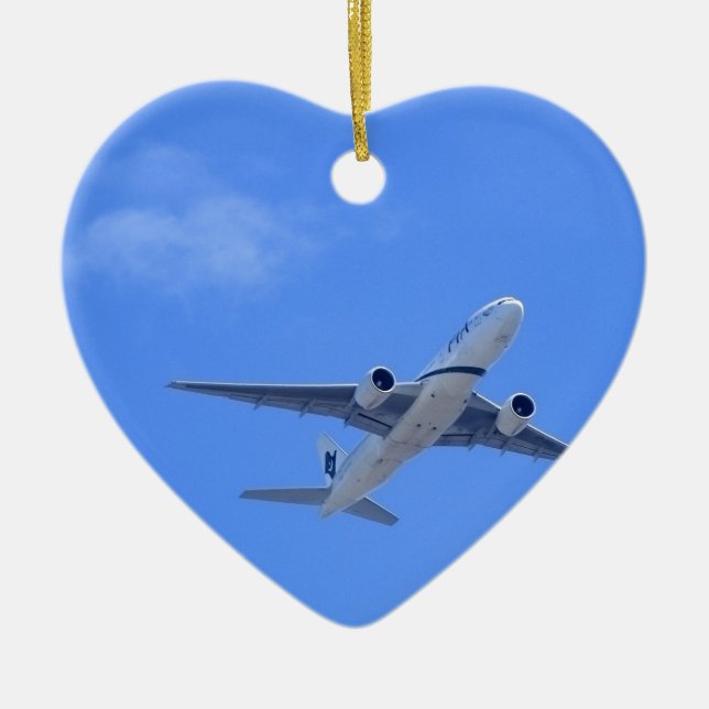 Kommersiell flygplanslinje julgransprydnad keramik (Framsidan)