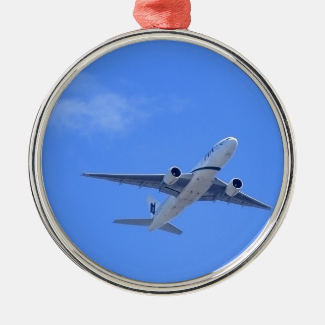 Kommersiell flygplanslinje julgransprydnad metall (Framsidan)