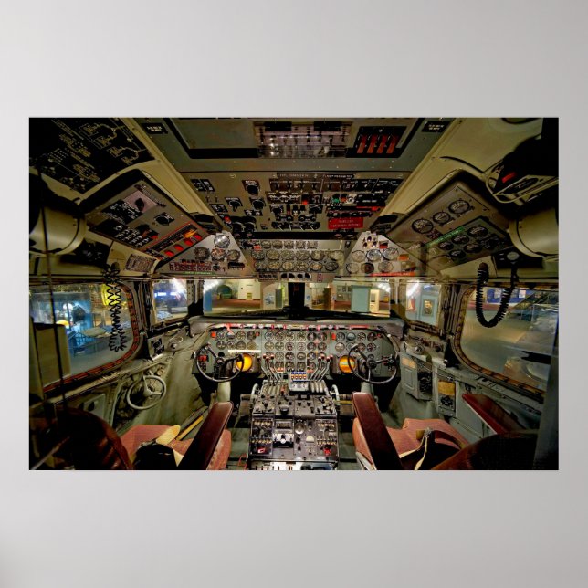 Kommersiell Jet Cockpit Poster (Framsidan)