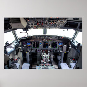 Kommersiell Jet Cockpit Poster
