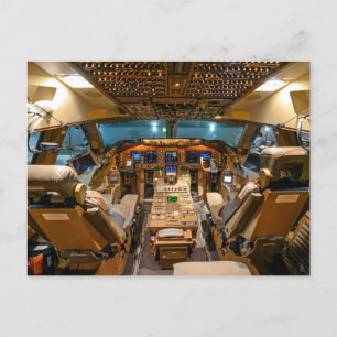 Kommersiell Jet Cockpit Vykort
