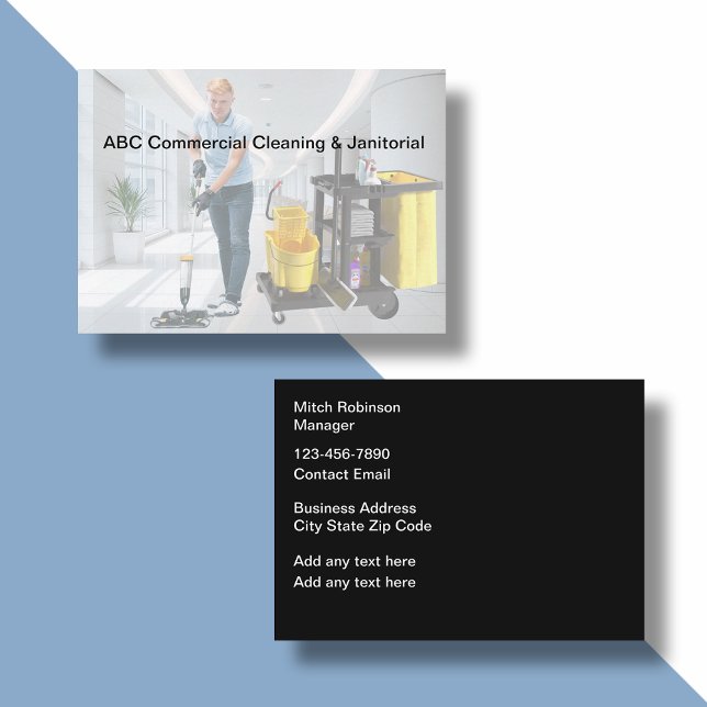 Kommersiell Städning och janiotorik Visitkort (Skapare uppladdad)