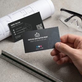 Kommersiella byggnadsentreprenörer | Mörk minimali Visitkort