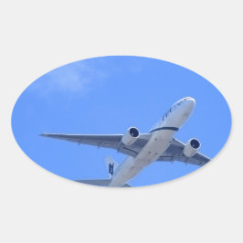 Kommersiellt flygbolag ovalt klistermärke