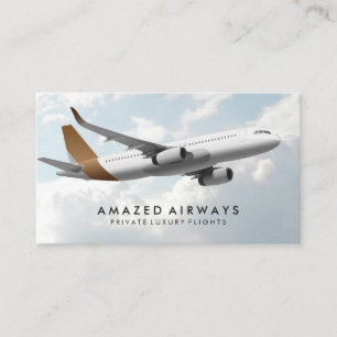 Kommersiellt Flygplan i Himmel Visitkort