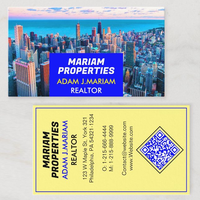Kommersiellt Gods QR-besök (Realtor) Visitkort (Business Card for Realtors)