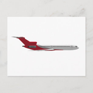 Kommersiellt Jet-flygplan: 3D-modell: Vykort