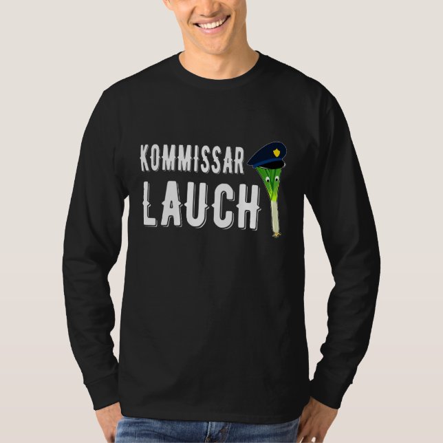 Kommissionär Leek med polishat T Shirt (Framsida)