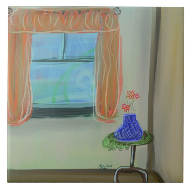 Kommissionens öppna för Anpassningsbar - målad ori Kakelplatta (Framsidan)