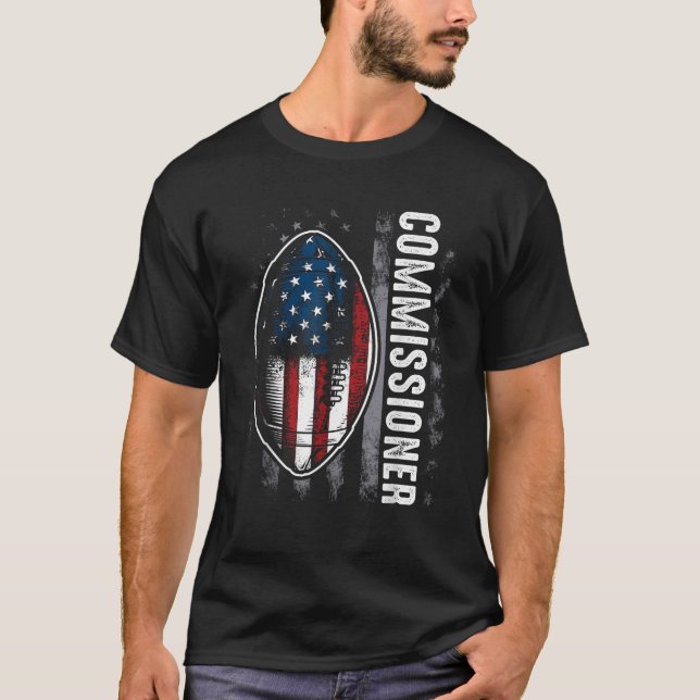 Kommissionsledamot Fantasy American Commish Fla T Shirt (Framsida)