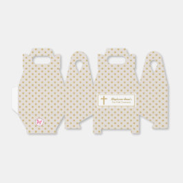 Kommitté Beige med Guld Polka dots Presentaskar
