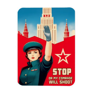 Kommnyj Retro Stil Sovjetkommunismen Humor Magnet
