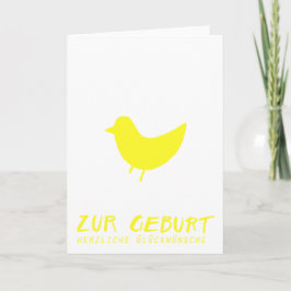 Kommt ein Vogel geflogen: Glückwünsche zur Geburt Kort