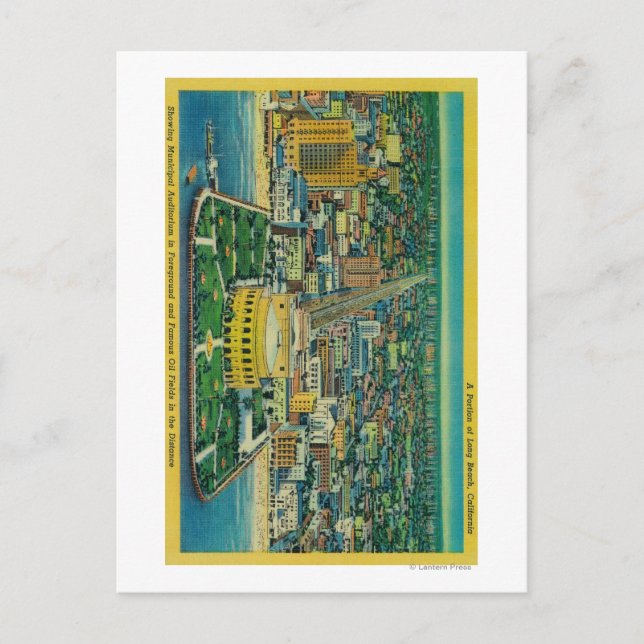 Kommunal Auditorium på Beach Vykort (Framsida)