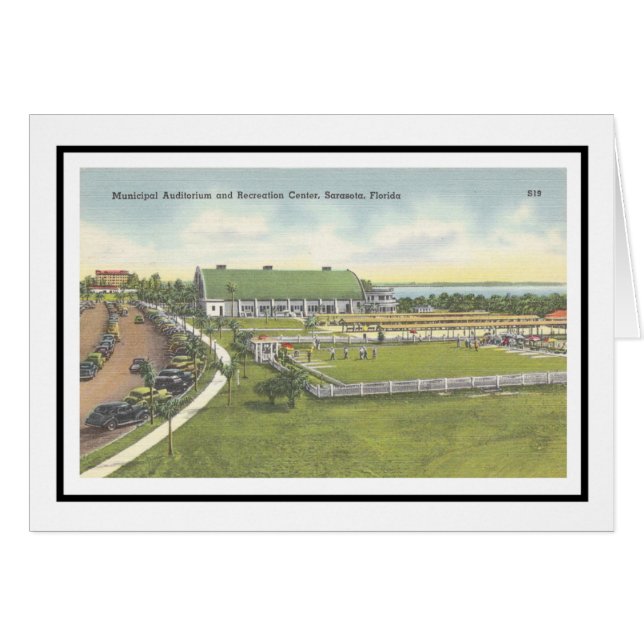 Kommunal Auditorium Sarasota, Florida Hälsningskort (Framsidan Horizontal)