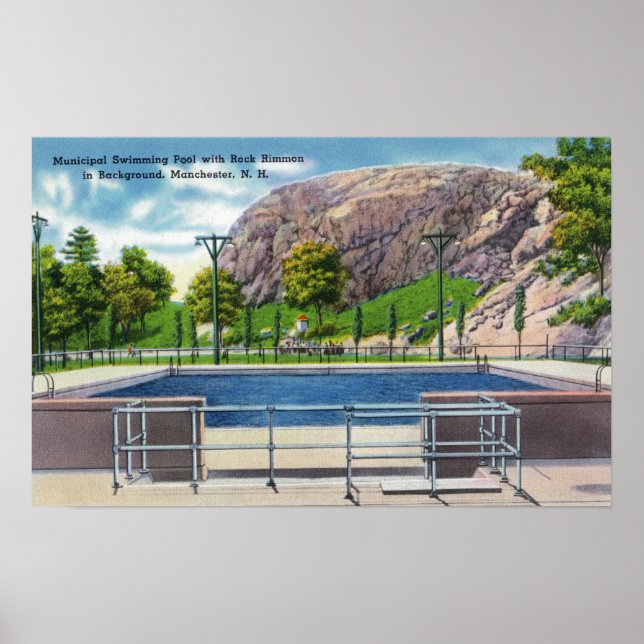 Kommunal Bassäng View of Sten Rimmon Poster (Framsidan)