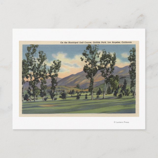 Kommunal Golf Course i Griffith Park Vykort (Framsida)