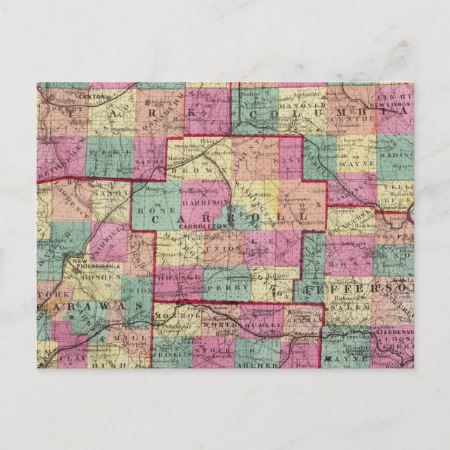 Kommunerna Stark och Tuscarawas Vykort (Framsida)