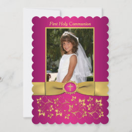 Kommunifoto för utskriven RIBBON Scallop-Heliga Inbjudningar