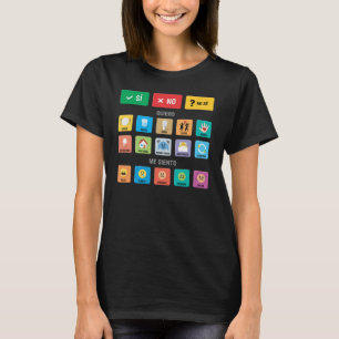 Kommunikation 02 från spanska Autism AAC PECS-peka T Shirt
