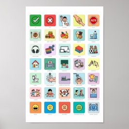 Kommunikation 04 från spanska Autism AAC PECS-peka Poster