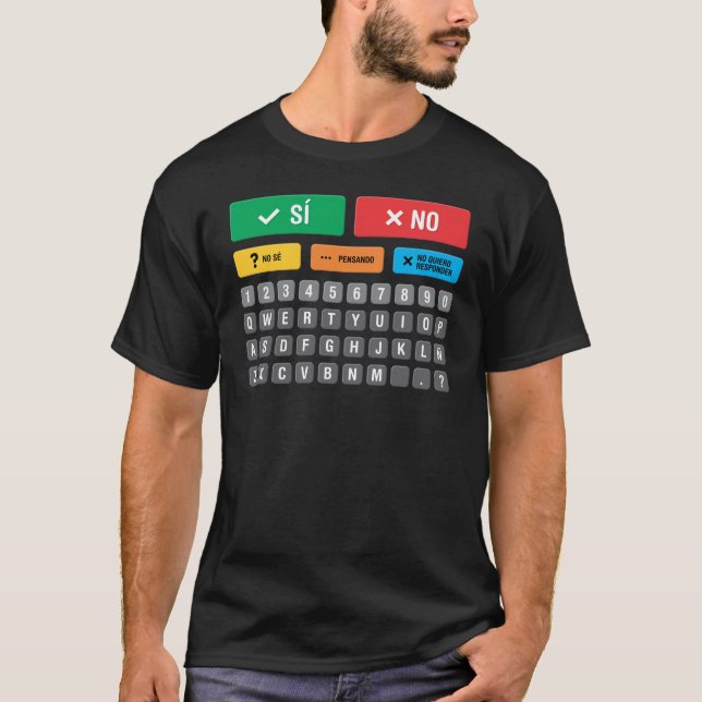 Kommunikation 05 från spanska Autism AAC PECS-peka T Shirt (Framsida)