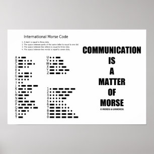 Kommunikation är en fråga om Massisk kod Humor Poster
