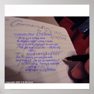 "KOMMUNIKATION" dikt av Z.B.McClure Poster